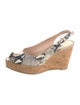 Stuart Weitzman Leather Animal Print Slingback Pumps