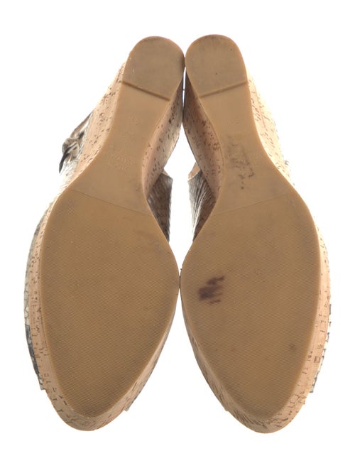 Stuart Weitzman Leather Animal Print Slingback Pumps