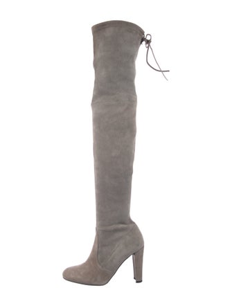 Stuart Weitzman Suede Lace-Up Boots