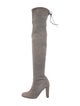 Stuart Weitzman Suede Lace-Up Boots