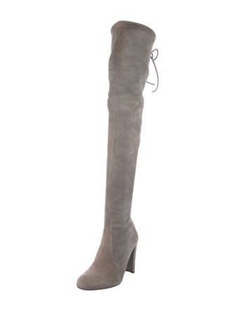Stuart Weitzman Suede Lace-Up Boots