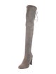 Stuart Weitzman Suede Lace-Up Boots