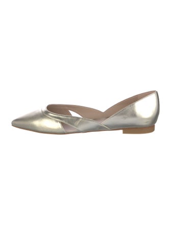 Stuart Weitzman Leather D'Orsay Flats