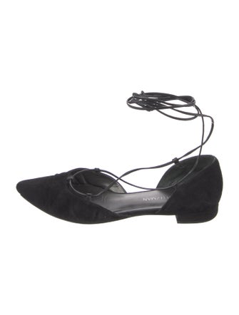 Stuart Weitzman Suede D'Orsay Flats