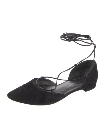 Stuart Weitzman Suede D'Orsay Flats