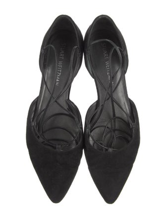 Stuart Weitzman Suede D'Orsay Flats