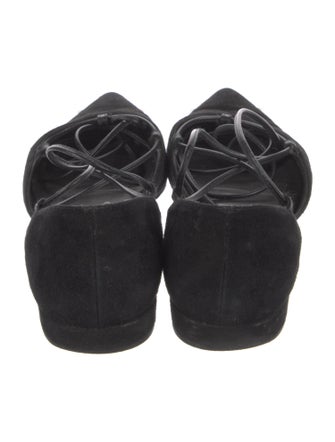 Stuart Weitzman Suede D'Orsay Flats