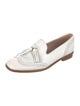 Stuart Weitzman Leather Tassel Accents Loafers