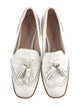 Stuart Weitzman Leather Tassel Accents Loafers