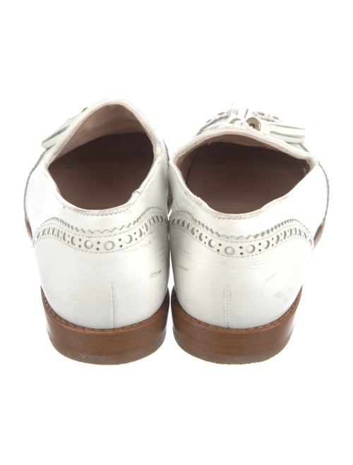 Stuart Weitzman Leather Tassel Accents Loafers