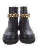Stuart Weitzman Leather Chain-Link Accents Boots