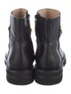 Stuart Weitzman Leather Chain-Link Accents Boots