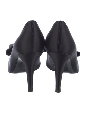 Stuart Weitzman Satin Crystal Embellishments Pumps