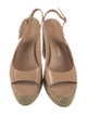 Stuart Weitzman Patent Leather Braided Accents Espadrilles