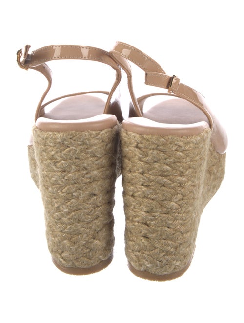 Stuart Weitzman Patent Leather Braided Accents Espadrilles