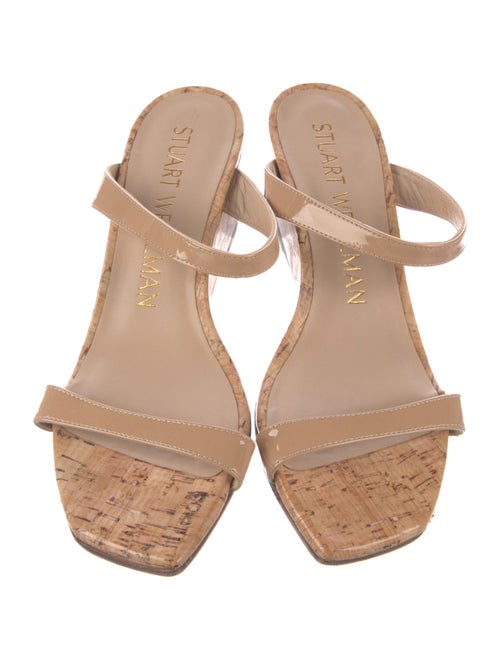 Stuart Weitzman Patent Leather Slides