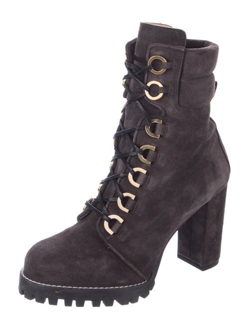 Stuart Weitzman Suede Combat Boots