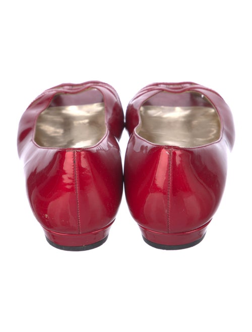 Stuart Weitzman Patent Leather Cutout Accent Ballet Flats