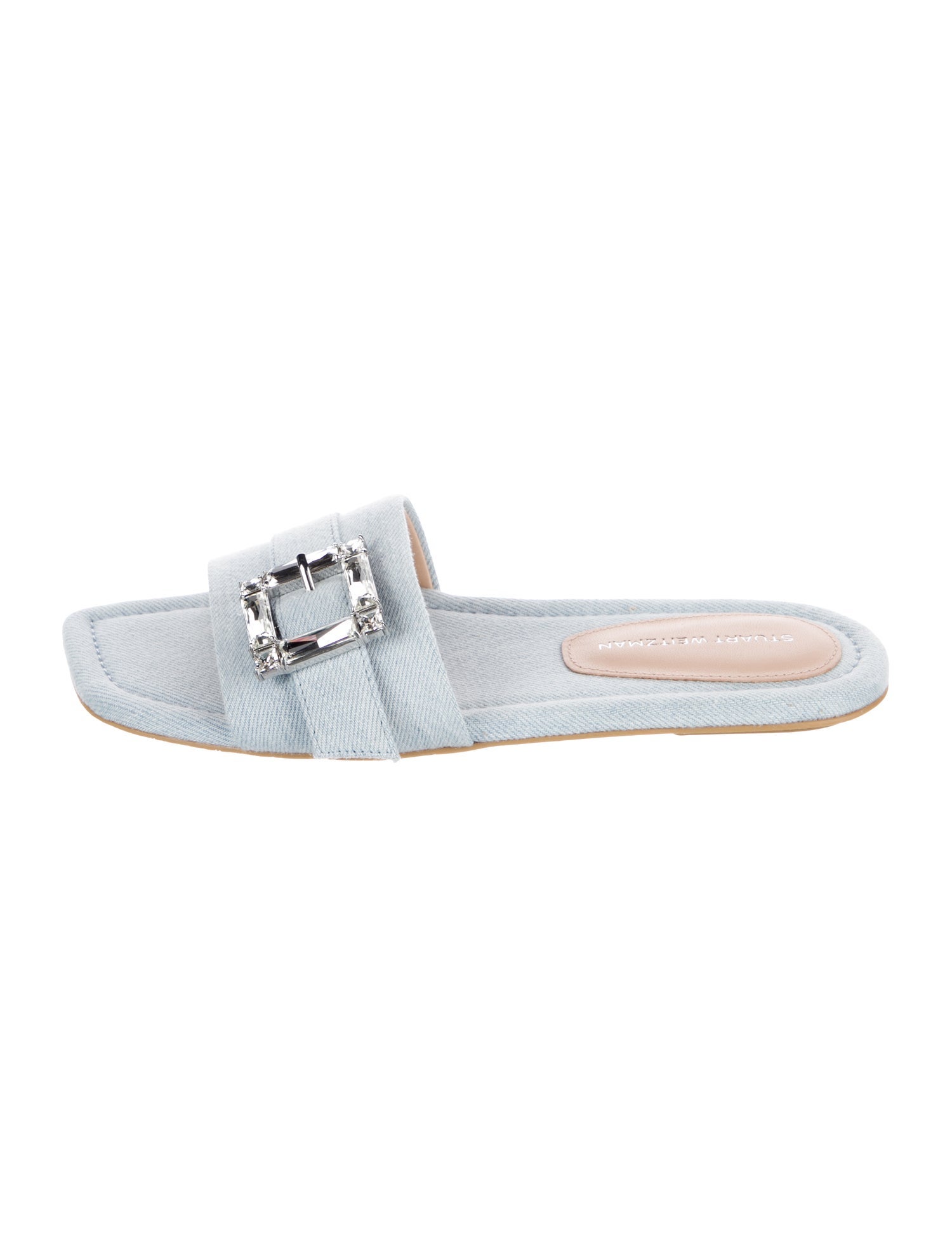 Stuart Weitzman Denim Slides