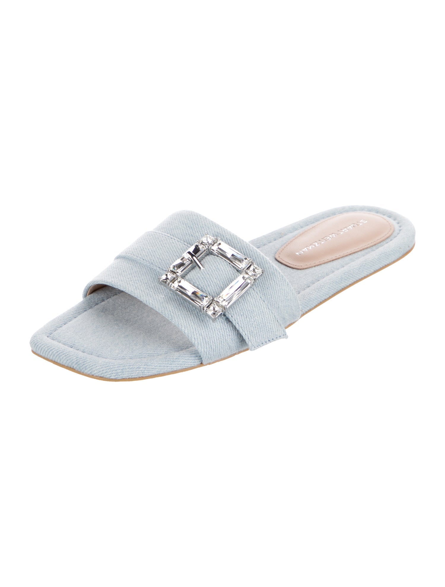 Stuart Weitzman Denim Slides