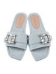 Stuart Weitzman Denim Slides