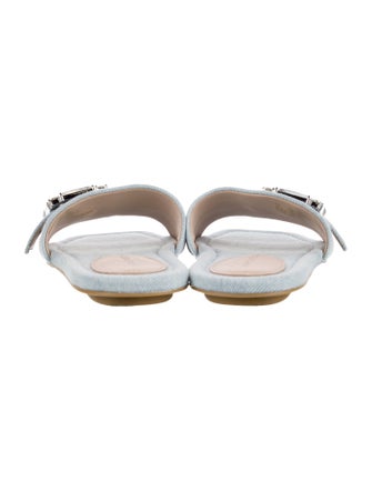 Stuart Weitzman Denim Slides