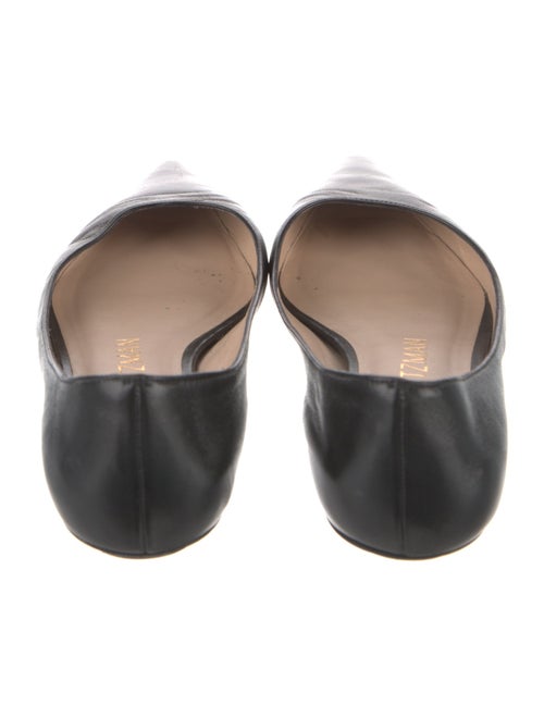 Stuart Weitzman Leather Bow Accents Ballet Flats