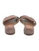 Stuart Weitzman Leather Braided Accents Slides