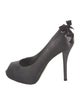 Stuart Weitzman Satin Bow Accents Pumps