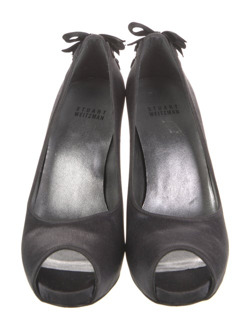 Stuart Weitzman Satin Bow Accents Pumps