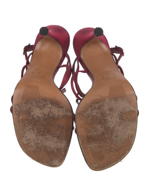 Stuart Weitzman Satin Crystal Embellishments Sandals