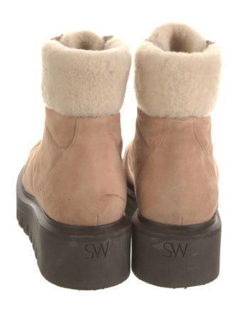 Stuart Weitzman Suede Combat Boots