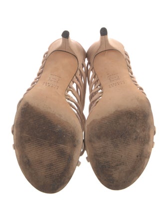 Stuart Weitzman Suede Cutout Accent Pumps