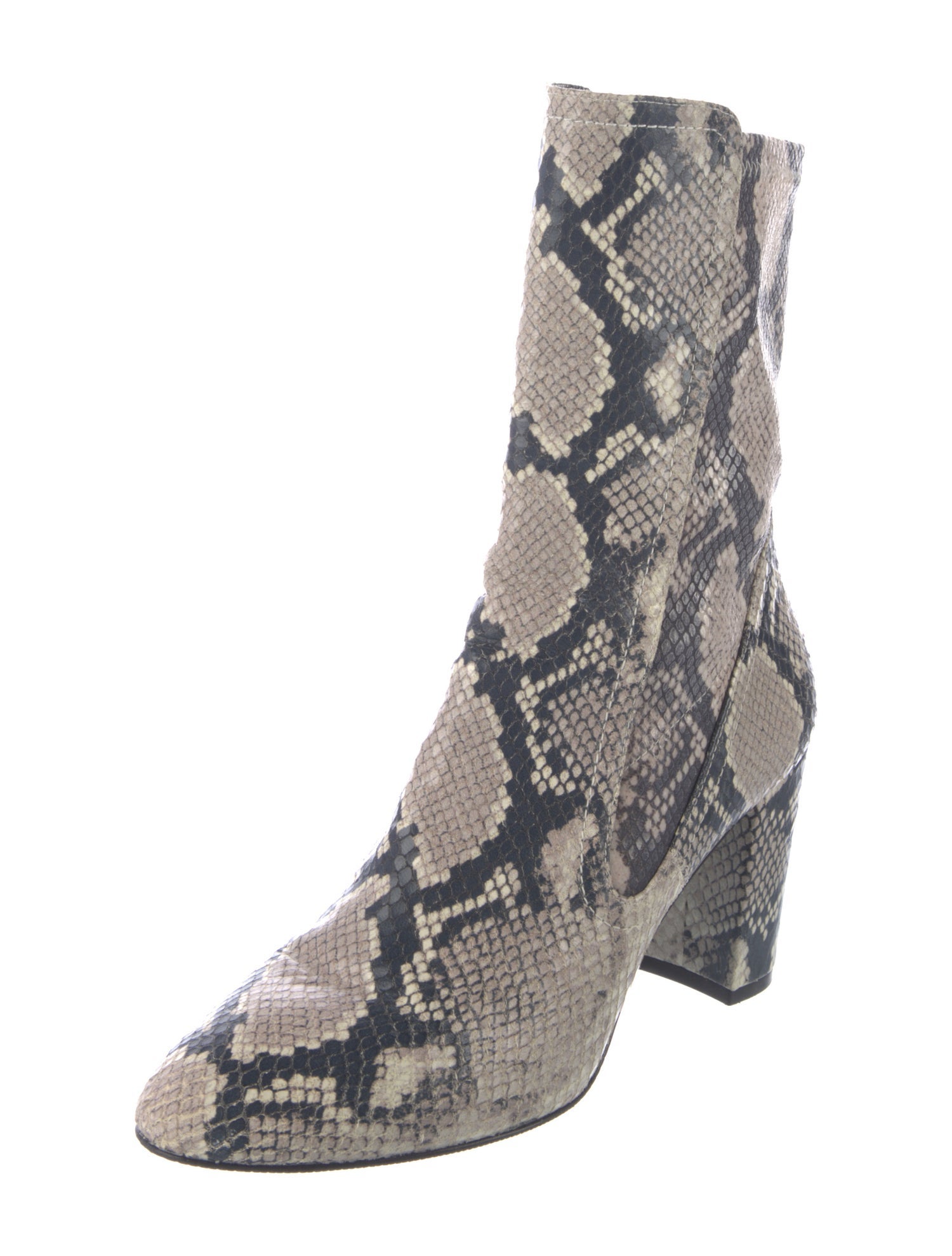 Stuart Weitzman Snakeskin Animal Print Western Boots