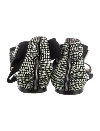 Stuart Weitzman Leather Animal Print Gladiator Sandals