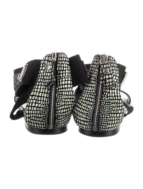 Stuart Weitzman Leather Animal Print Gladiator Sandals