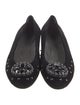 Stuart Weitzman Suede Crystal Embellishments Flats