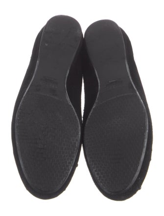 Stuart Weitzman Suede Crystal Embellishments Flats