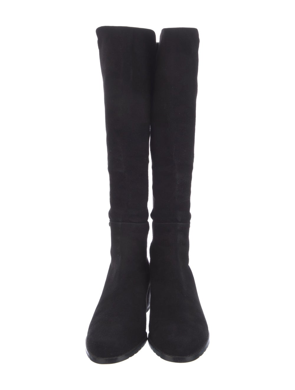 Stuart Weitzman Suede Knee-High Riding Boots Blac… - image 3