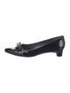 Stuart Weitzman Patent Leather Bow Accents Flats