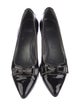 Stuart Weitzman Patent Leather Bow Accents Flats