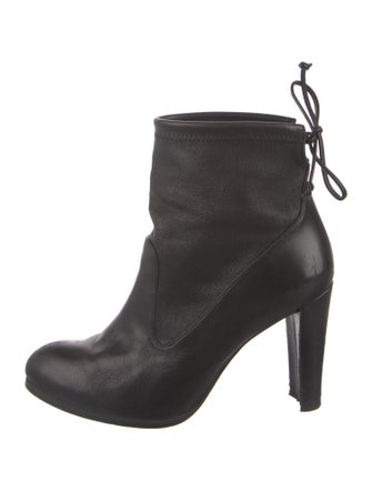 Stuart Weitzman Leather Lace-Up Boots