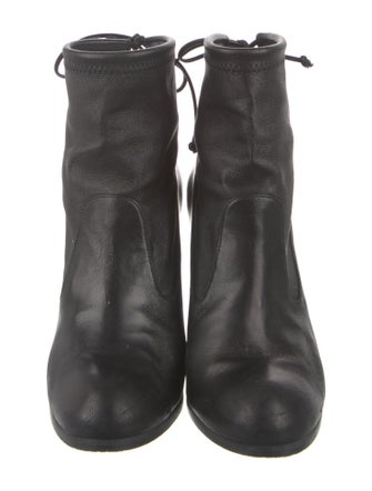 Stuart Weitzman Leather Lace-Up Boots