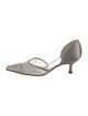 Stuart Weitzman Satin Mesh Accents D'Orsay Pumps
