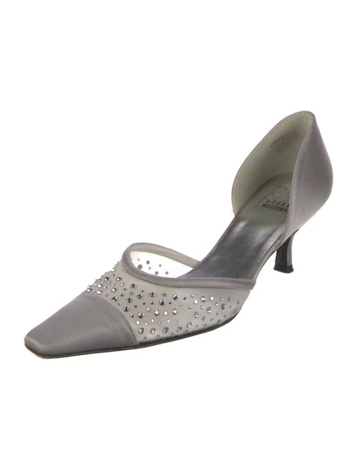 Stuart Weitzman Satin Mesh Accents D'Orsay Pumps
