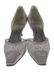 Stuart Weitzman Satin Mesh Accents D'Orsay Pumps