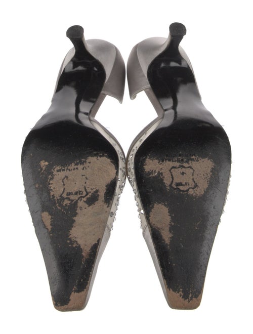 Stuart Weitzman Satin Mesh Accents D'Orsay Pumps