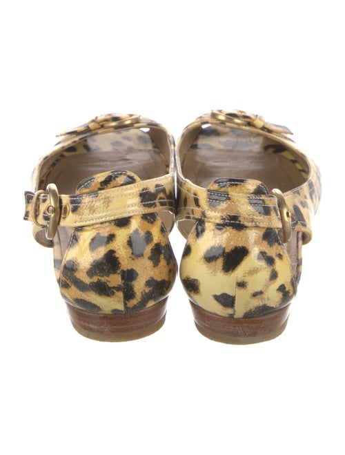 Stuart Weitzman Leather Animal Print Ballet Flats