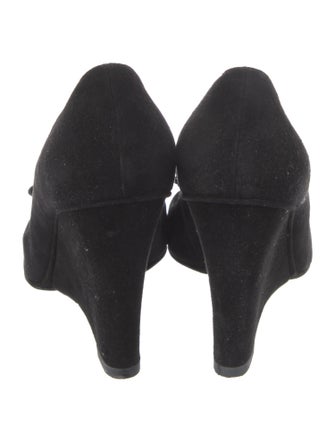 Stuart Weitzman Suede Bow Accents Pumps