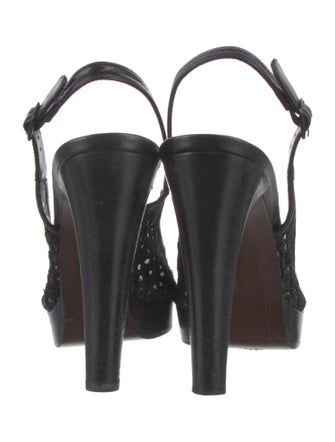 Stuart Weitzman Leather Slingback Pumps